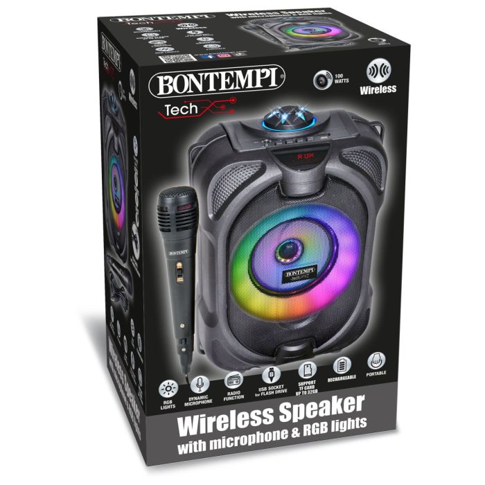 Bontempi Wireless Speaker con Microfono e Luci RGB