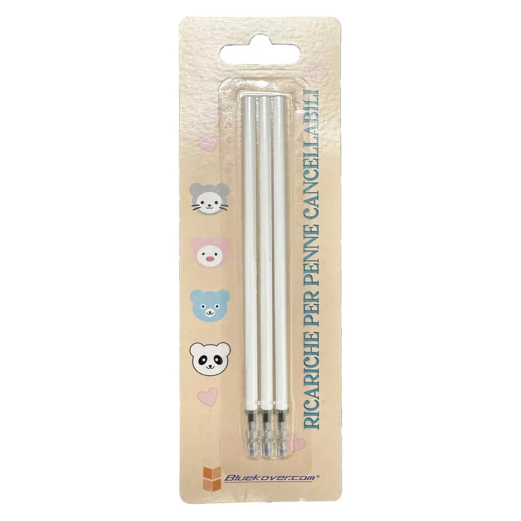 Ricariche per Penne Cancellabili Bluekover - Set 3 pezzi kawaii