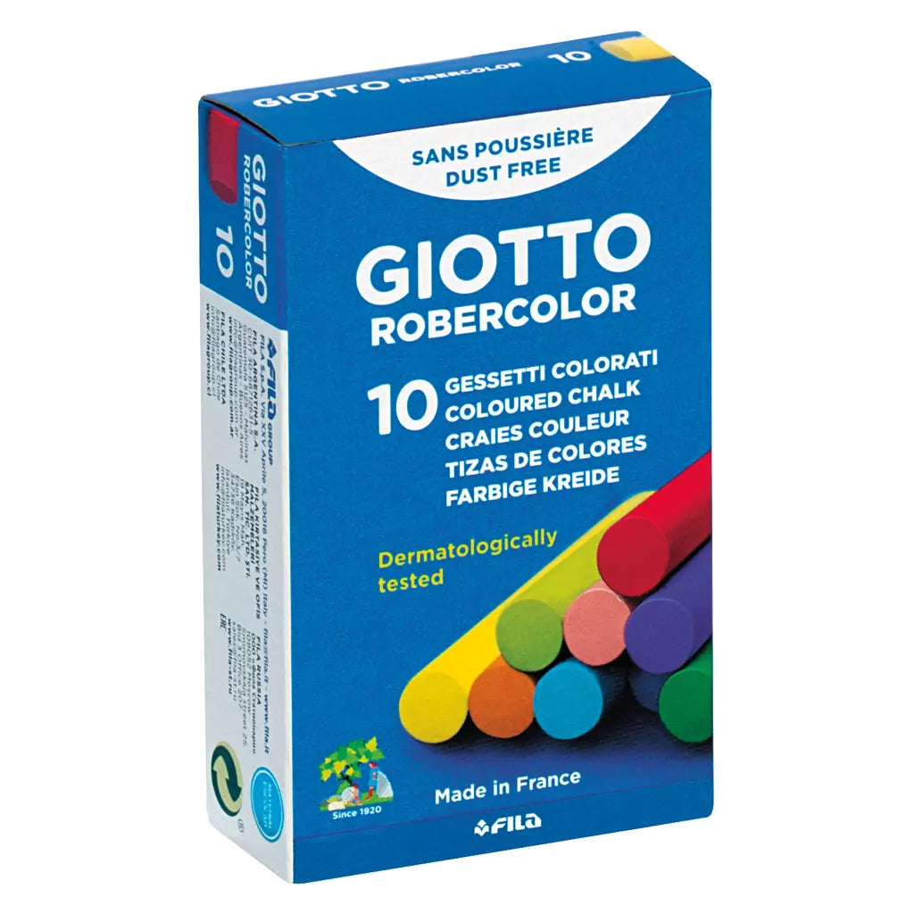 Giotto Robercolor 10 gessetti colorati da lavagna dust free