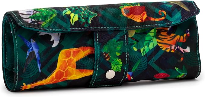 Kit Scuola Animal Kingdom con Astuccio Arrotolabile – 8 pezzi