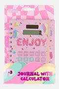 Diario ad Anelli con Calcolatrice Solare – Enjoy Rosa