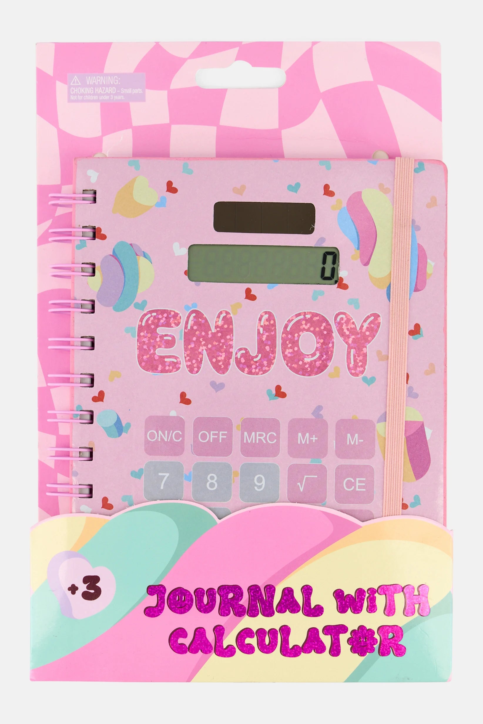 Diario ad Anelli con Calcolatrice Solare – Enjoy Rosa