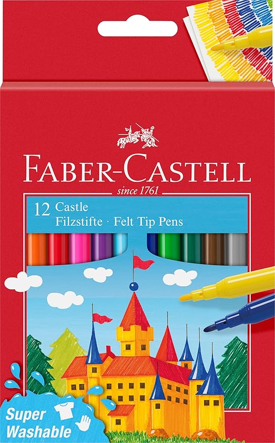 Faber-Castell Castle 12 pennarelli lavabili felt tip pens