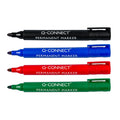Q-Connect Permanent Marker pennarelli indelebili nero blu rosso verde
