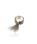 Anello con frange in acciaio inox