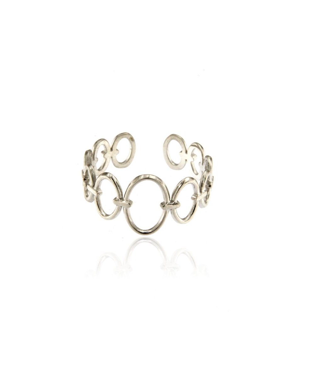 Anello di ovali crescenti in acciaio inox