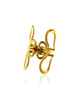 Anello Fascia Larga Flower - Acciaio Inox Placcato Oro 18k