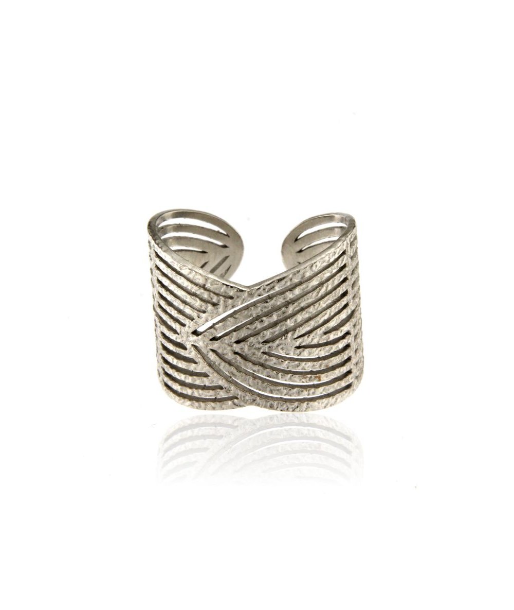 Anello fascia larga in acciaio inox