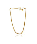 Collana con cilindri in acciaio inox placcato oro 18k
