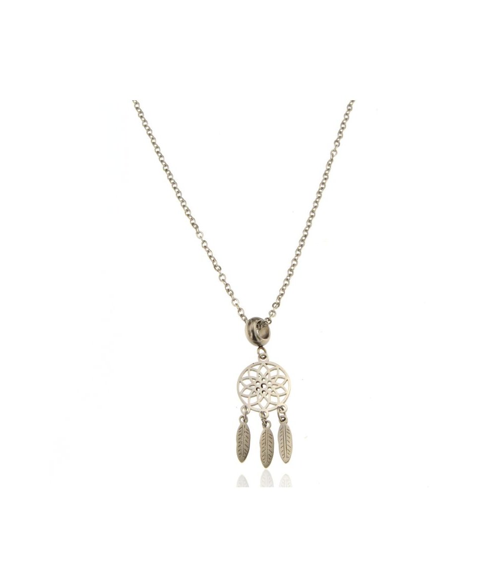 Collana in acciaio inox con pendente acchiappasogni