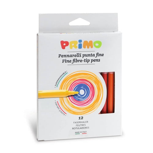 Primo 12 pennarelli punta fine superwashable made in Italy