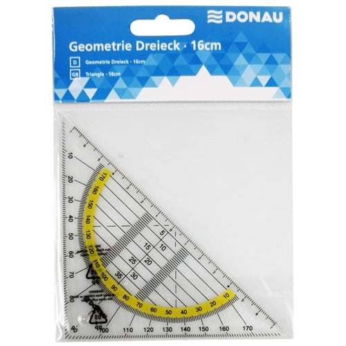 Squadra Geometrica con Goniometro 16 cm – DONAU