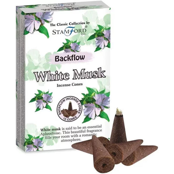 Incensi a Cono Backflow White Musk - Stamford